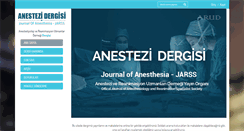 Desktop Screenshot of anestezidergisi.com